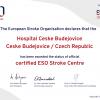 Centrum vysoce specializovan cerebrovaskulrn pe Nemocnice esk Budjovice zskalo evropskou certifikaci ESO. ad se tak k nejlepm pracovitm v Evrop.
